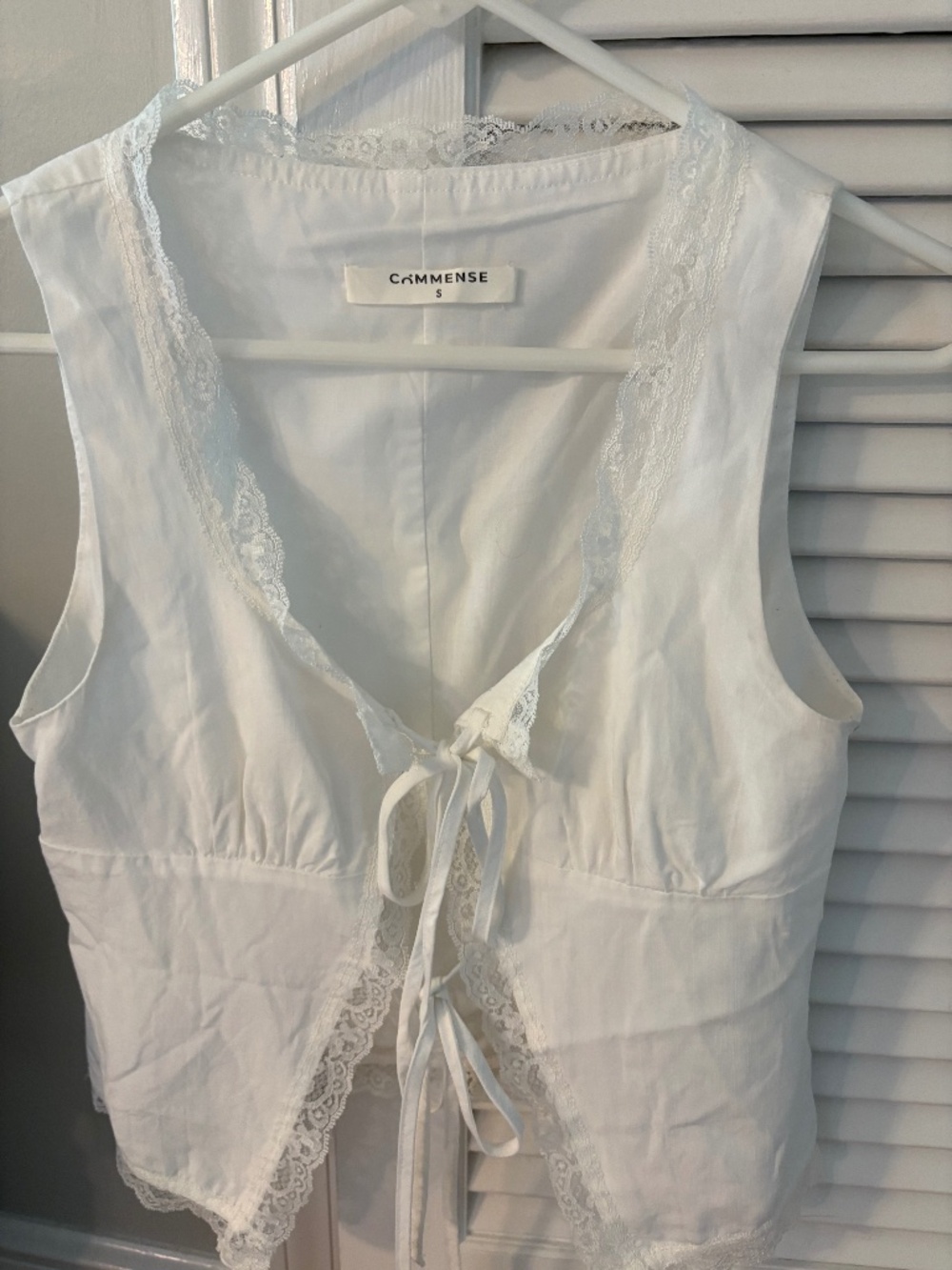 NWOT white linen Commense top